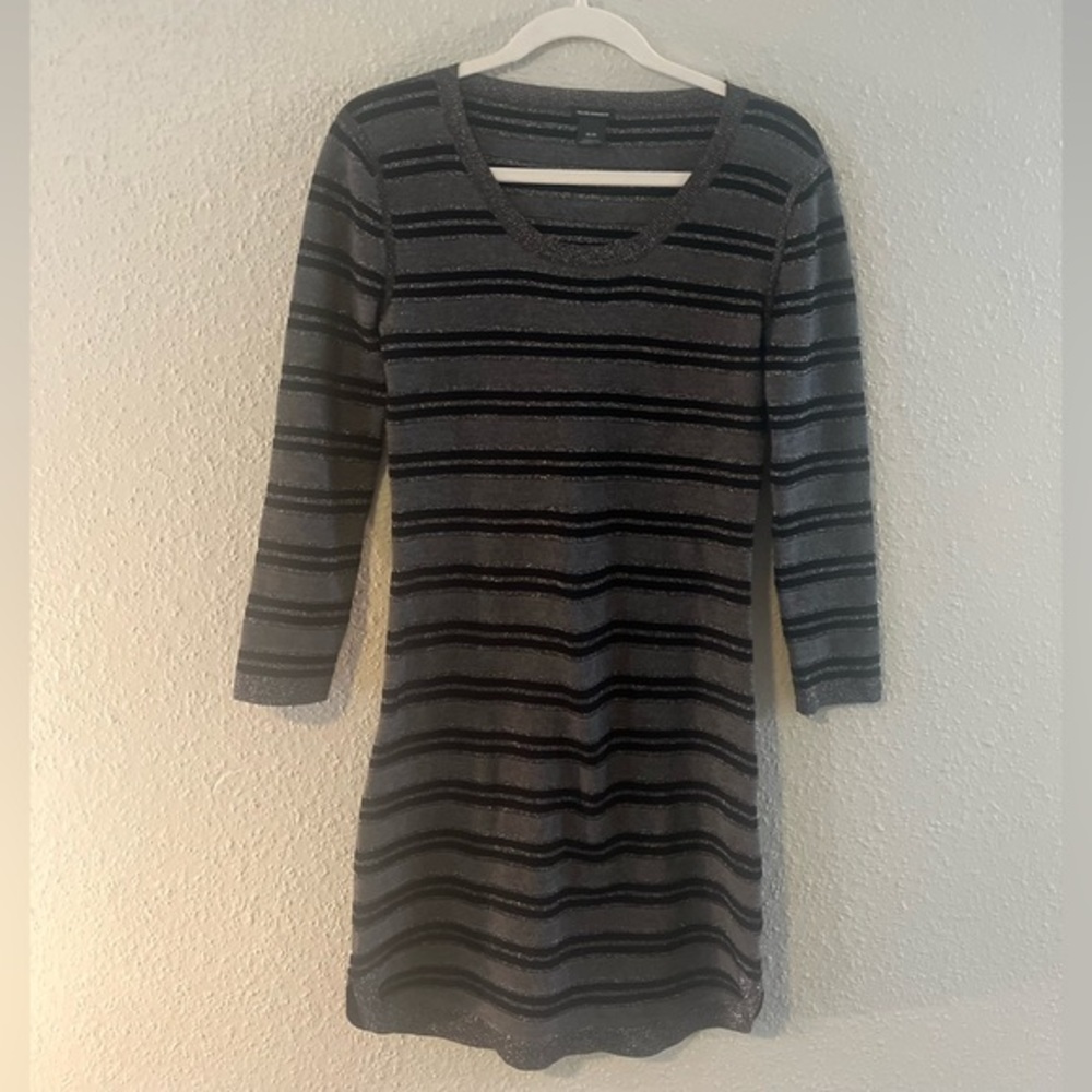 Club Monaco Sparkly Striped Sweater Dress Size M‎